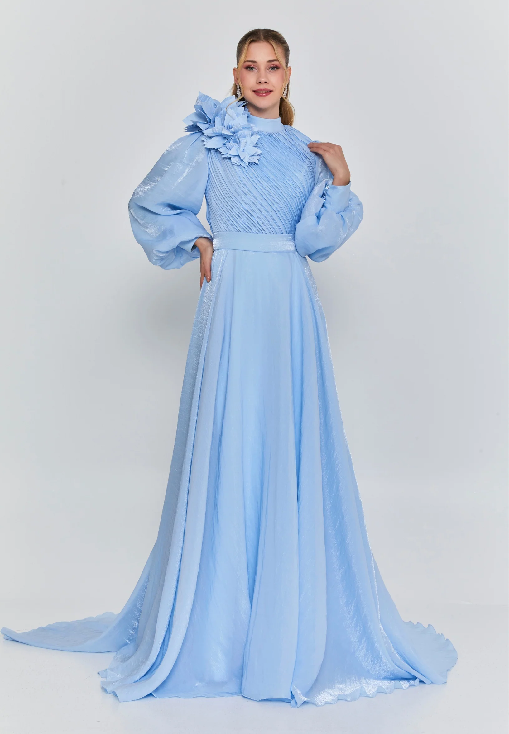 Sweetora Long Sleeve Maxi Polyester Regular Engagement Dress pts25623