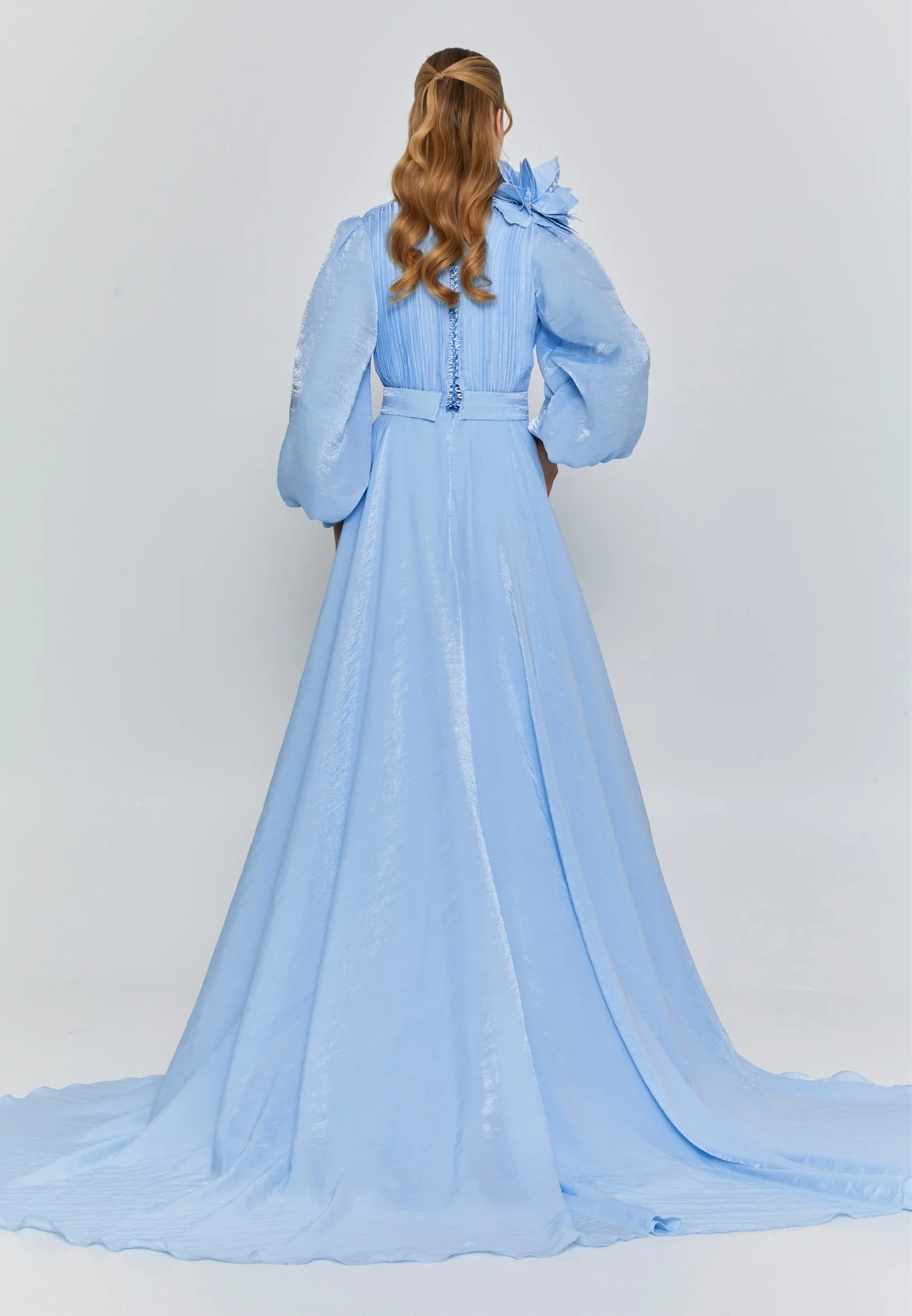 Sweetora Long Sleeve Maxi Polyester Regular Engagement Dress pts25623 - Image 3