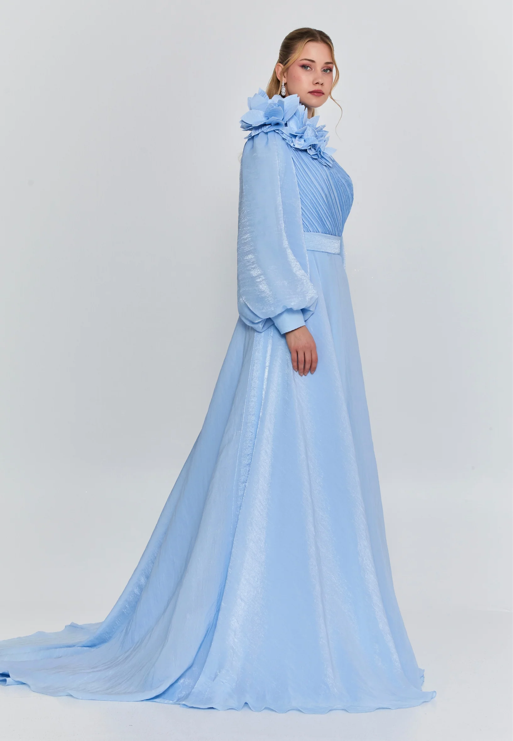 Sweetora Long Sleeve Maxi Polyester Regular Engagement Dress pts25623 - Image 4