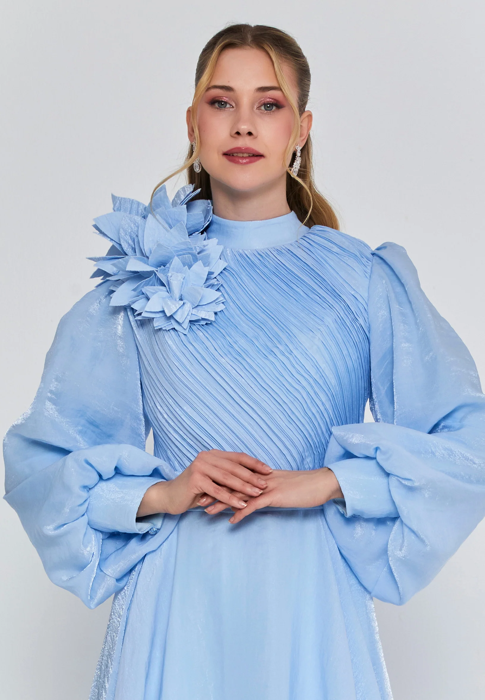 Sweetora Long Sleeve Maxi Polyester Regular Engagement Dress pts25623 - Image 2