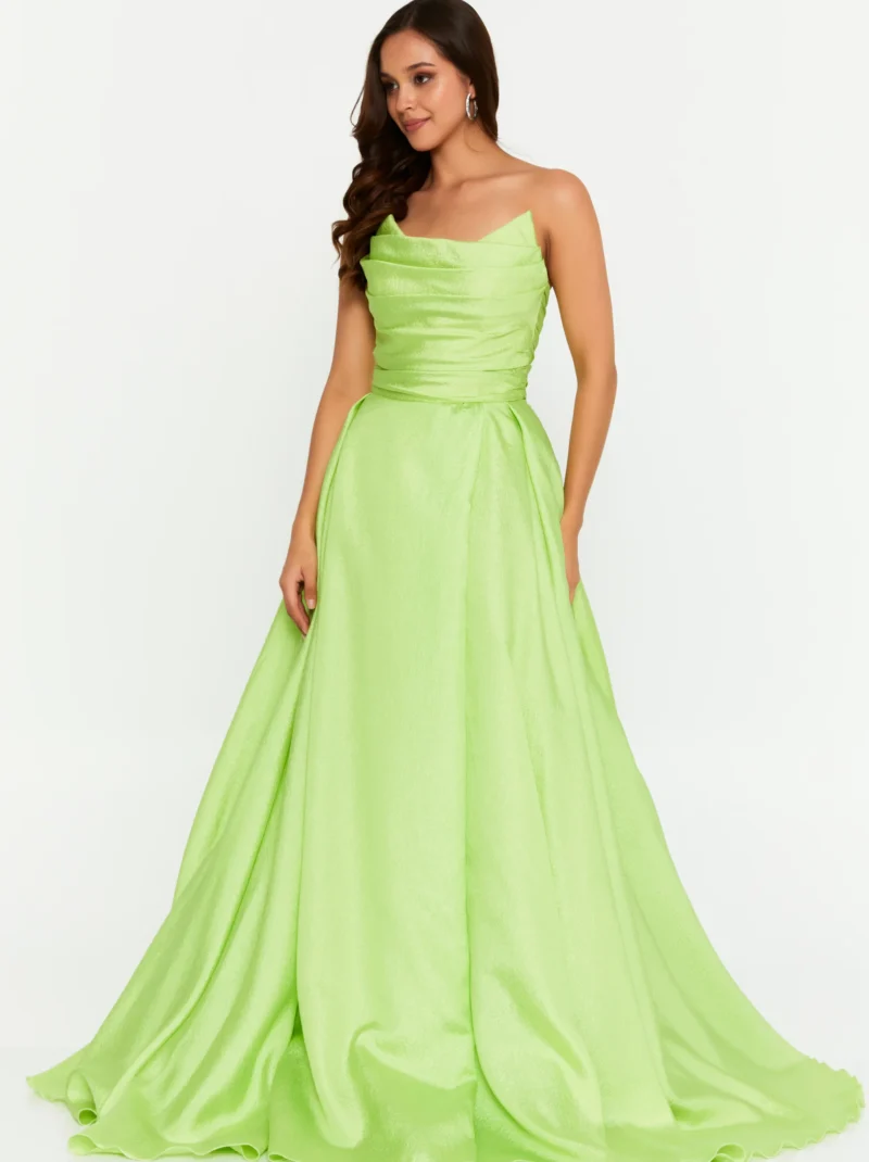 Jury Strapless Maxi Polyester A - Line Regular Prom Dress aln1944  OutlinedIcon