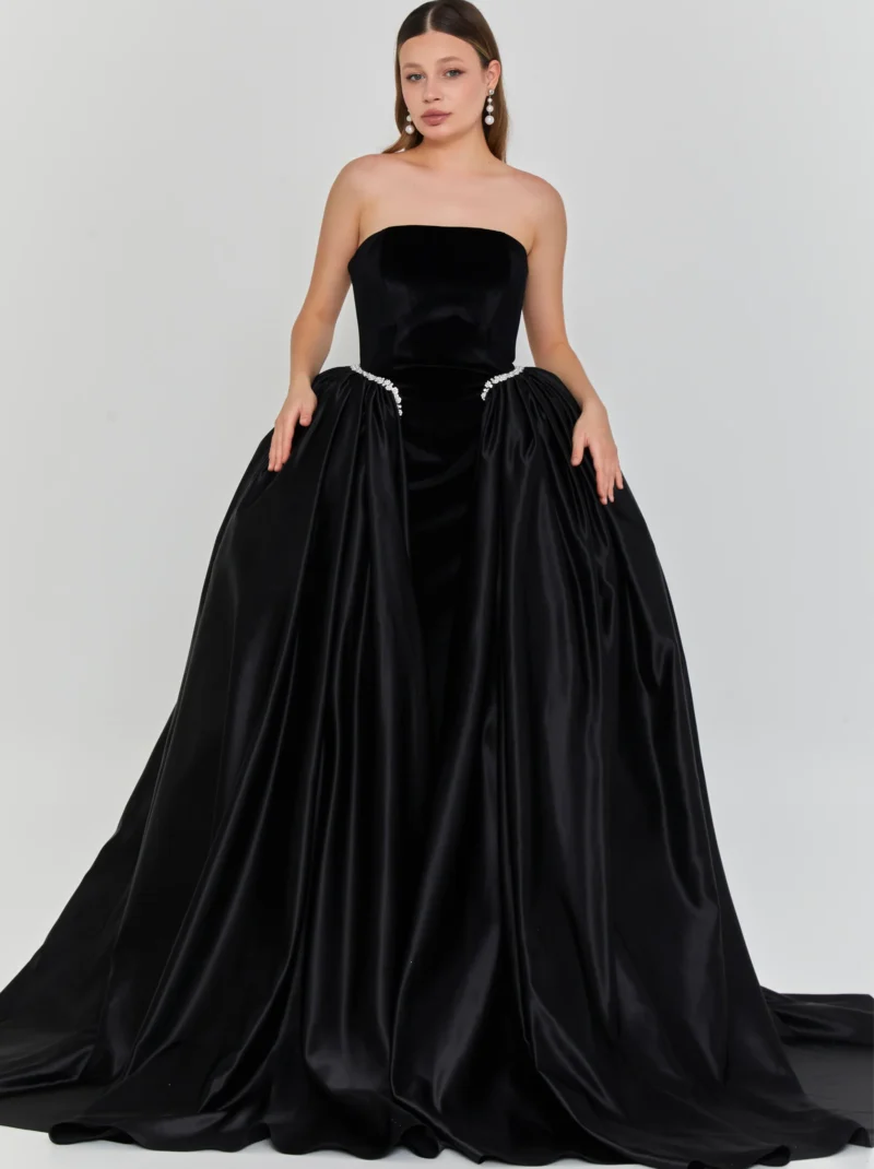 Raya Strapless Maxi Polyester Regular Engagement Dress dns3608