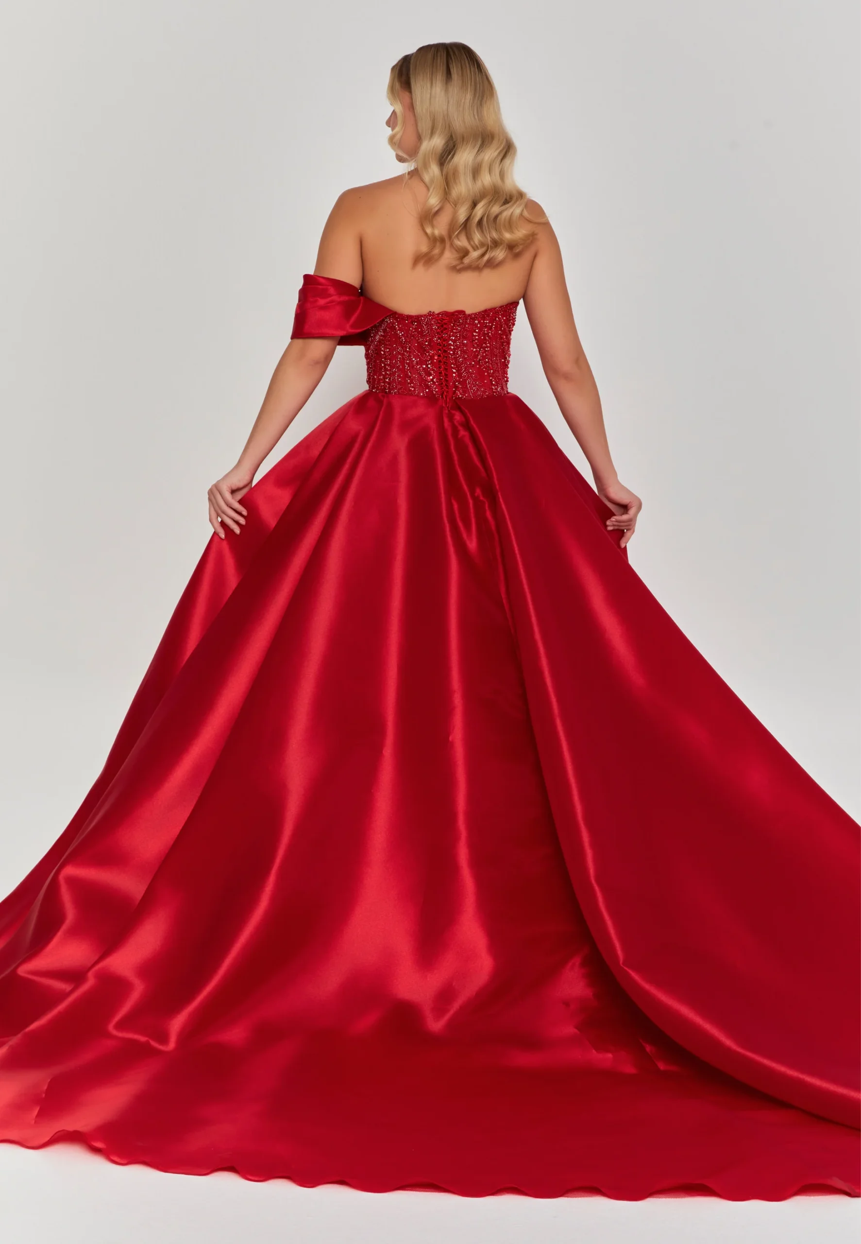 Rhea One Shoulder Maxi Polyester Regular Engagement Dress dns3476 - Image 3