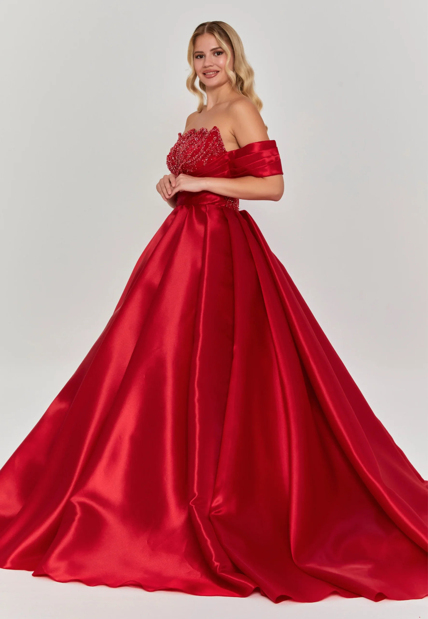 Rhea One Shoulder Maxi Polyester Regular Engagement Dress dns3476 - Image 4