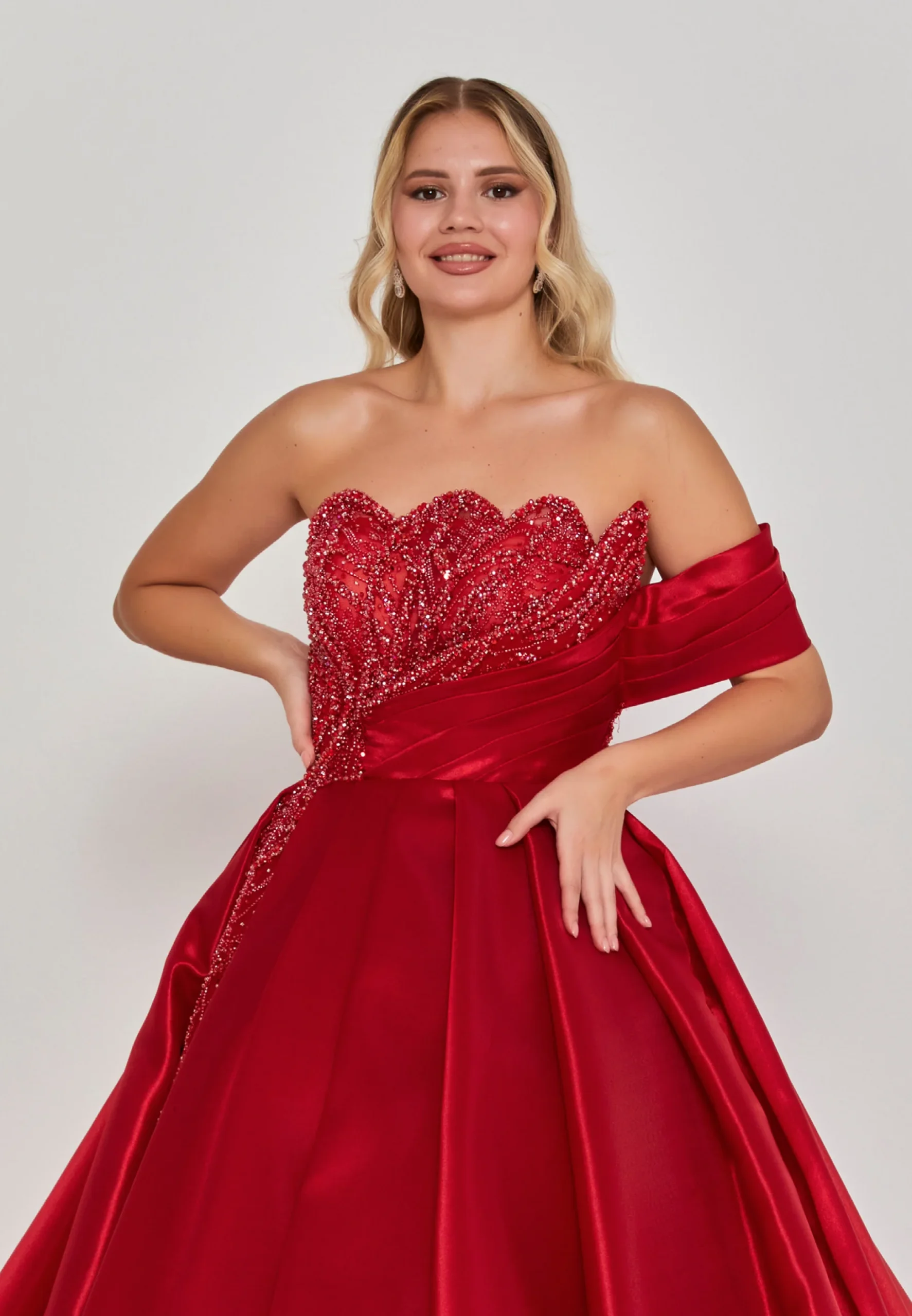 Rhea One Shoulder Maxi Polyester Regular Engagement Dress dns3476 - Image 5