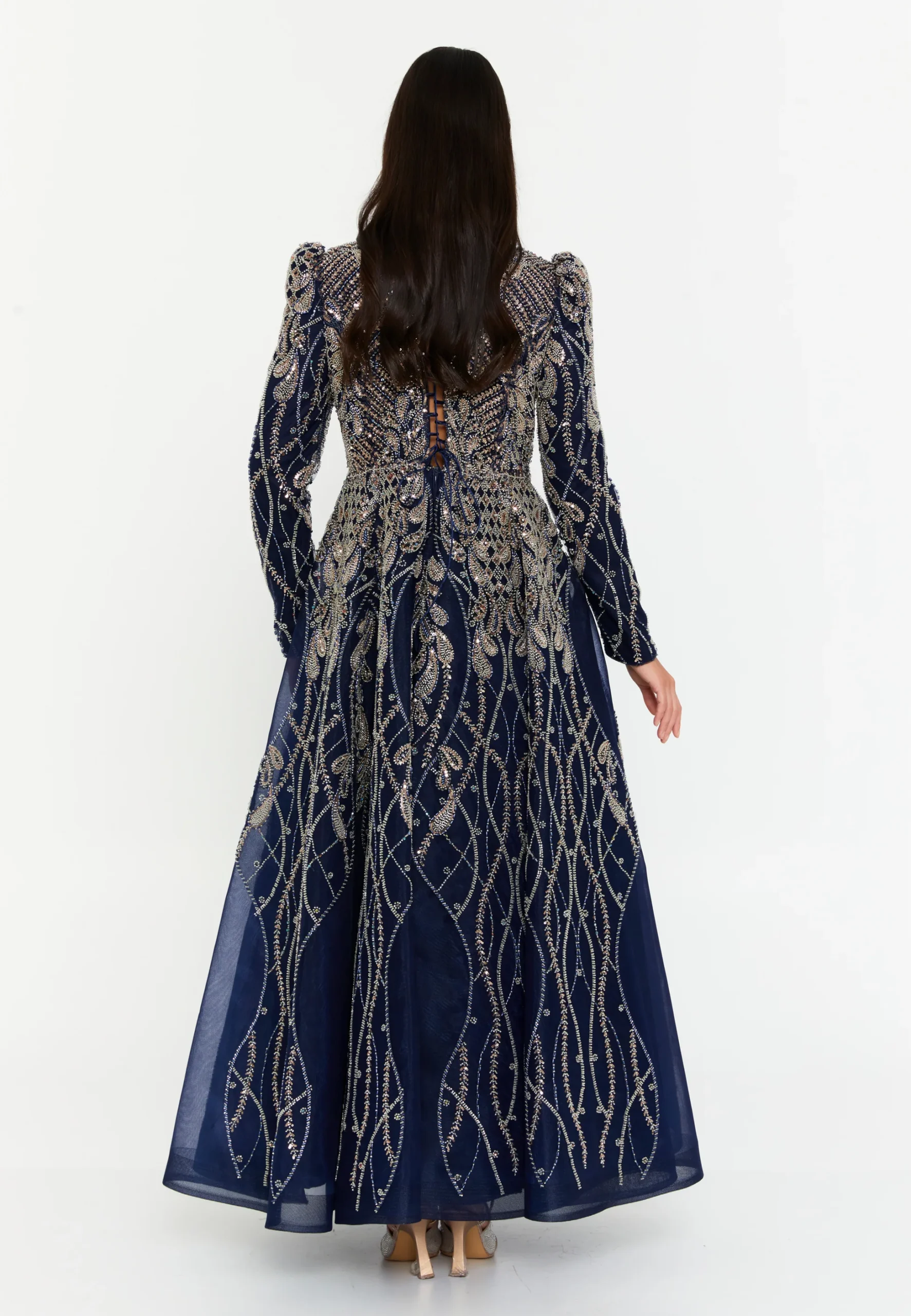 CandyVibe Long Sleeve Maxi Tulle Regular Engagement Dress phb3070 - Image 3