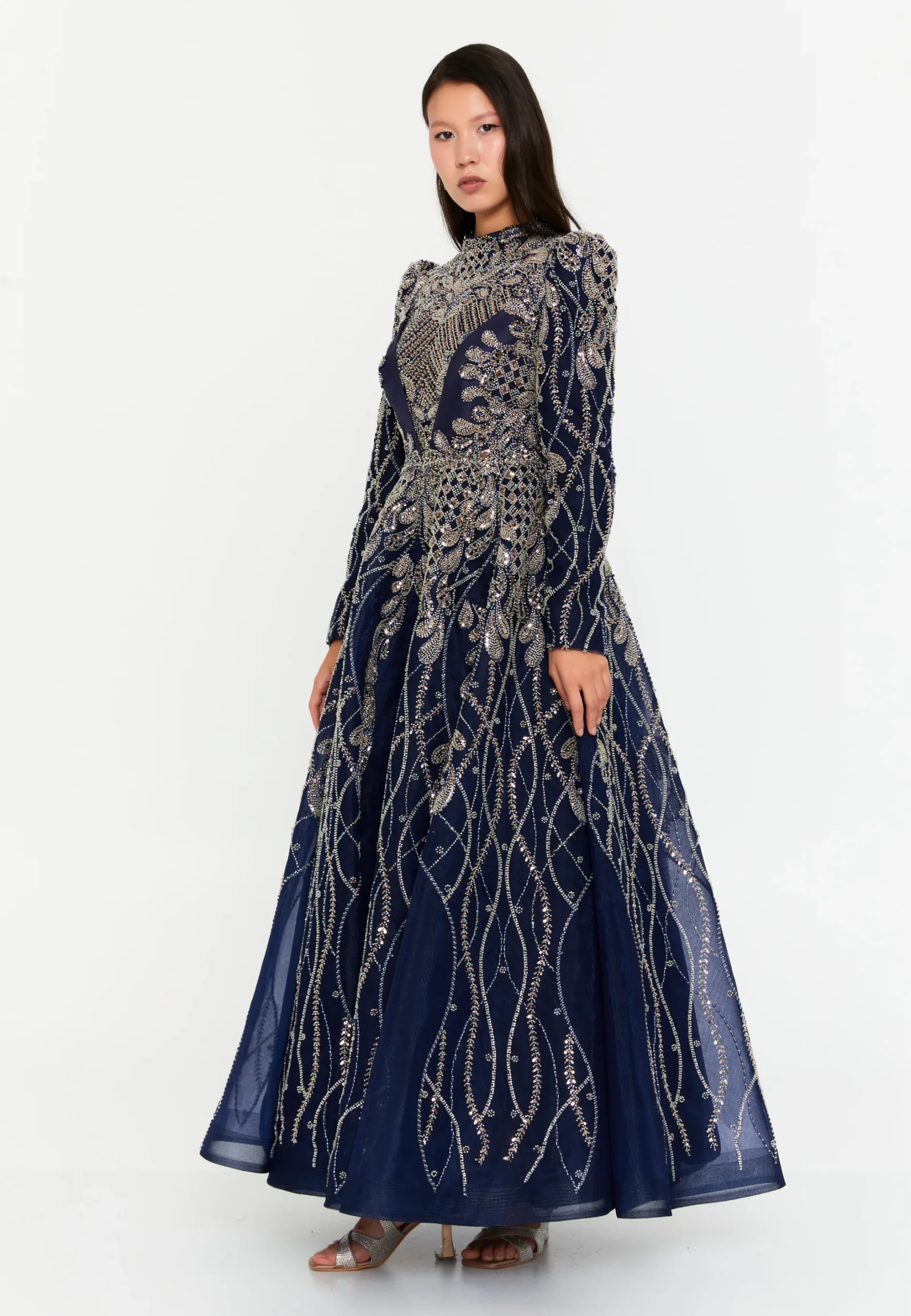 CandyVibe Long Sleeve Maxi Tulle Regular Engagement Dress phb3070 - Image 4