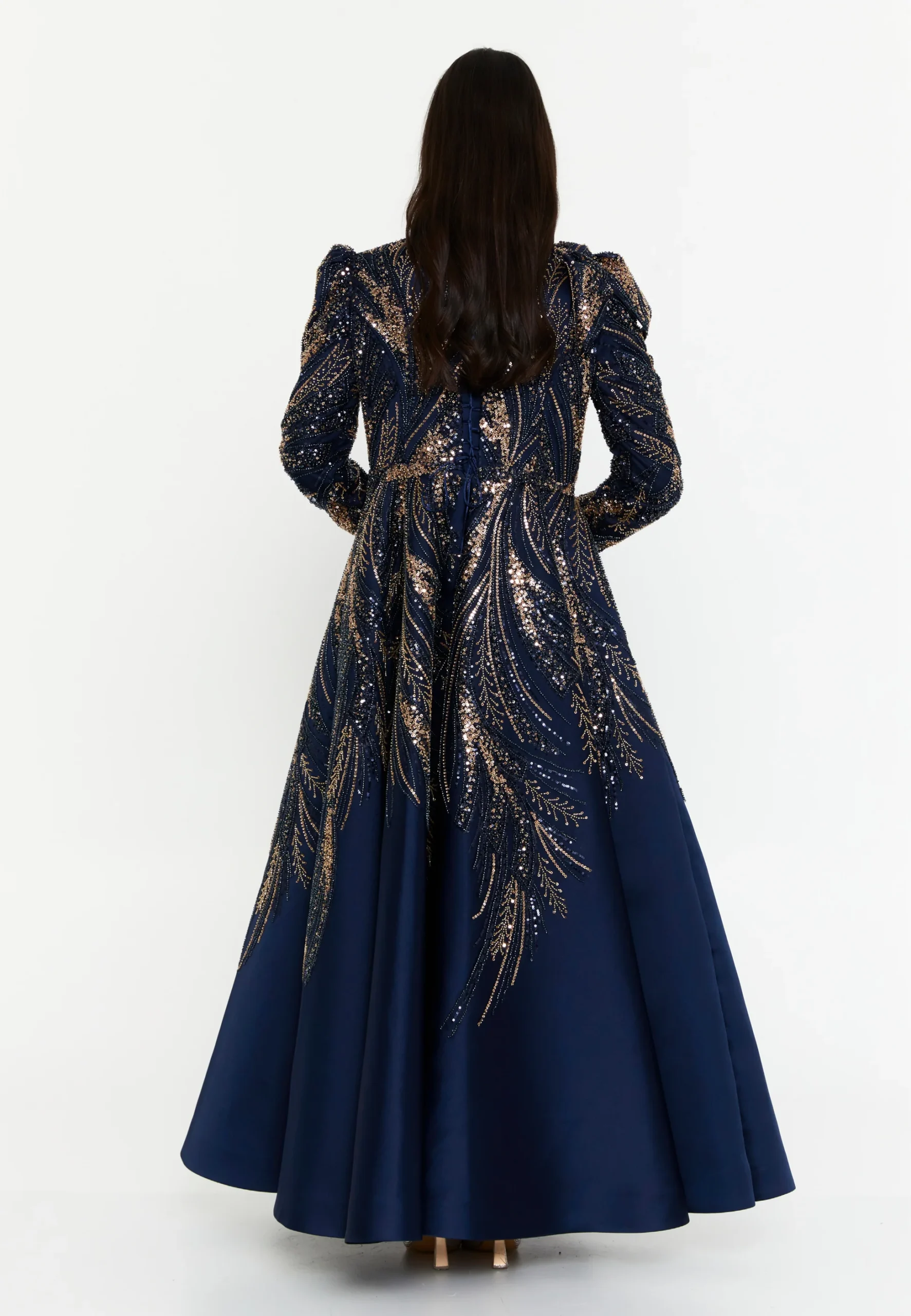 GummyLane Long Sleeve Maxi Polyester Regular Engagement Dress phb3030 - Image 3