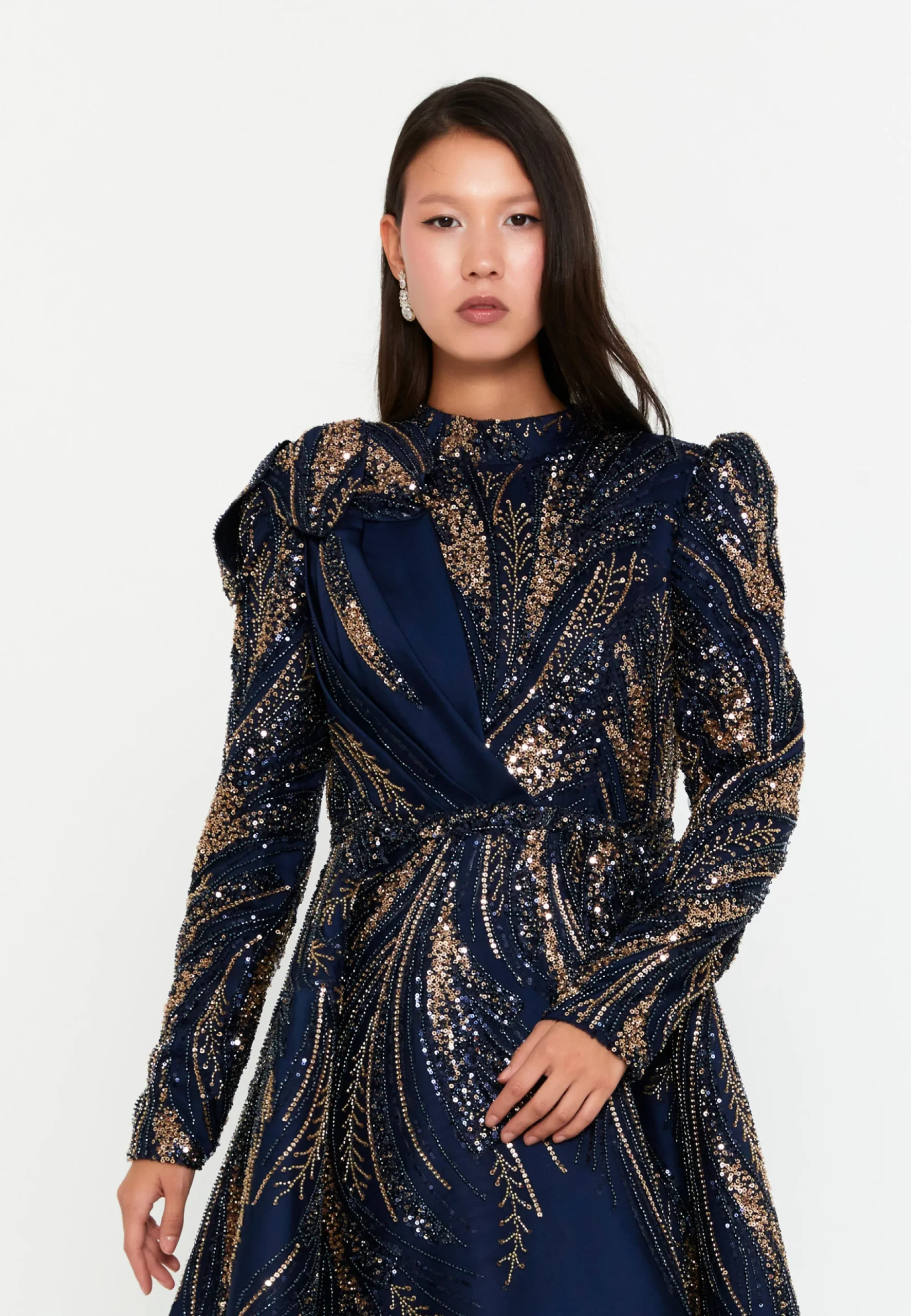 GummyLane Long Sleeve Maxi Polyester Regular Engagement Dress phb3030 - Image 2