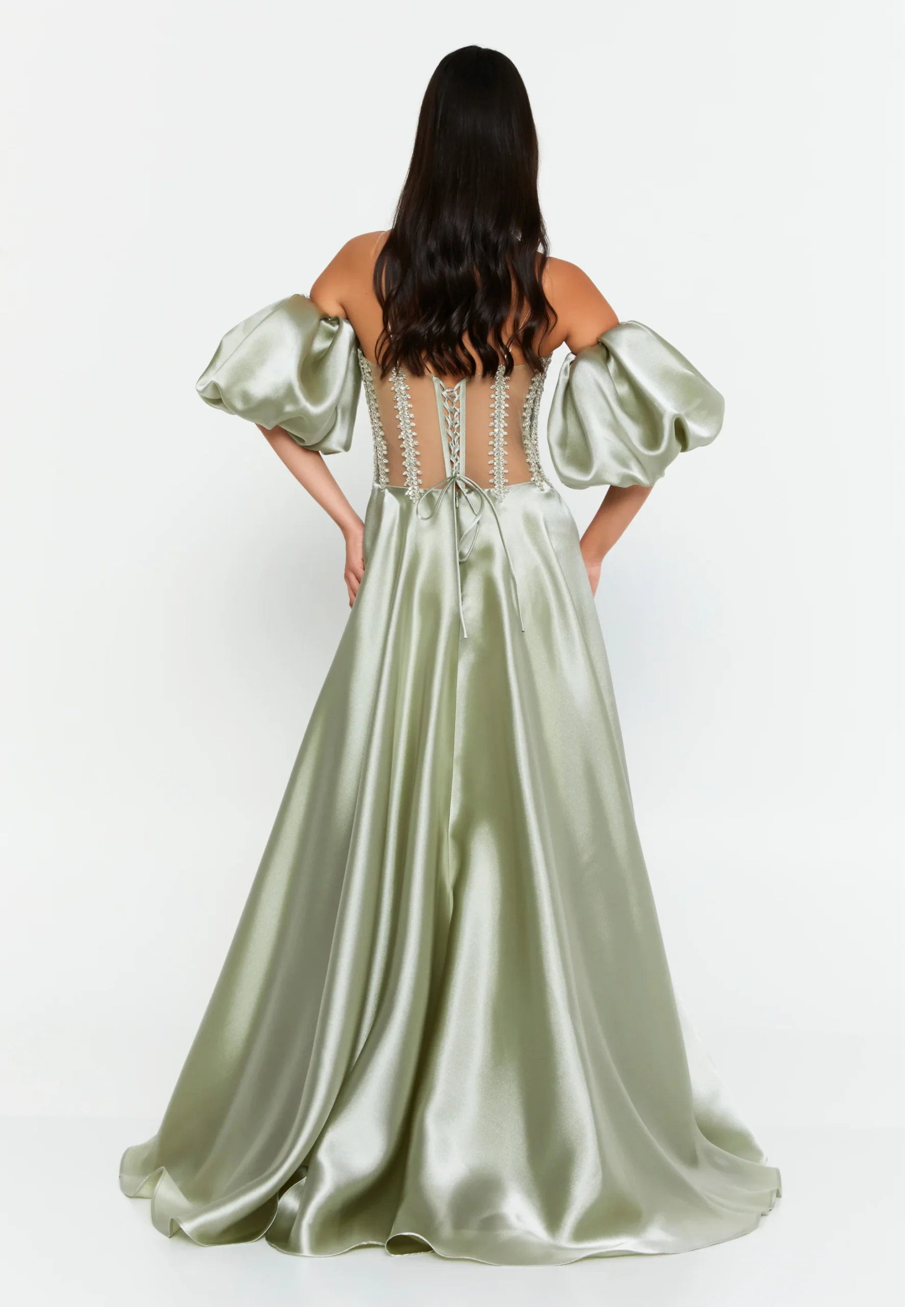 Jumana Off Shoulder Maxi Polyester A - Line Regular Prom Dress moro7664 - Image 2