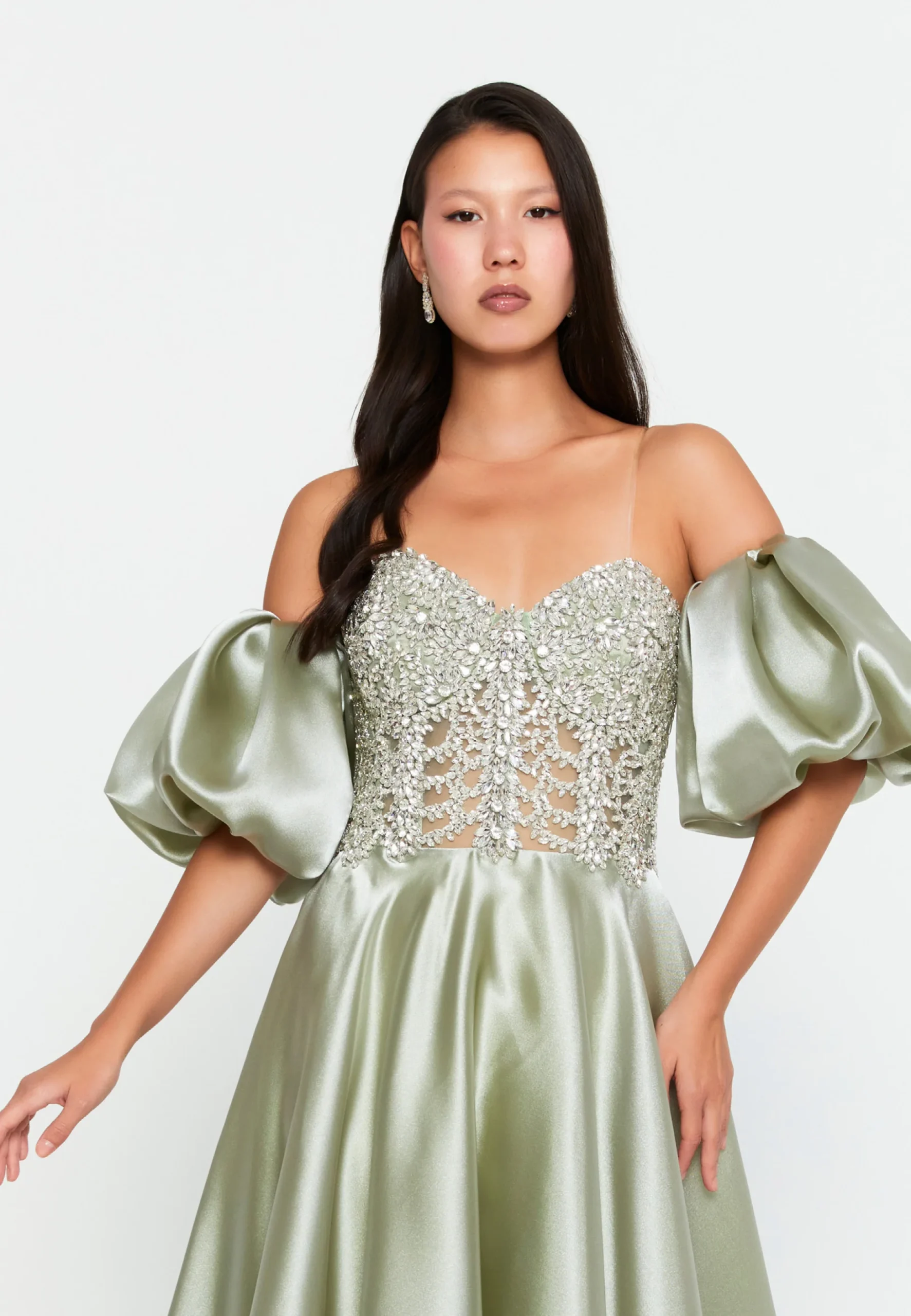 Jumana Off Shoulder Maxi Polyester A - Line Regular Prom Dress moro7664 - Image 4