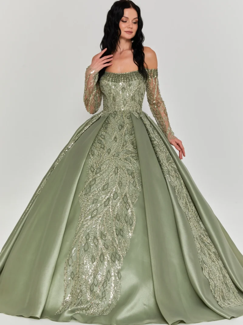 Isla Off Shoulder Maxi Polyester Regular Engagement Dress dns3522