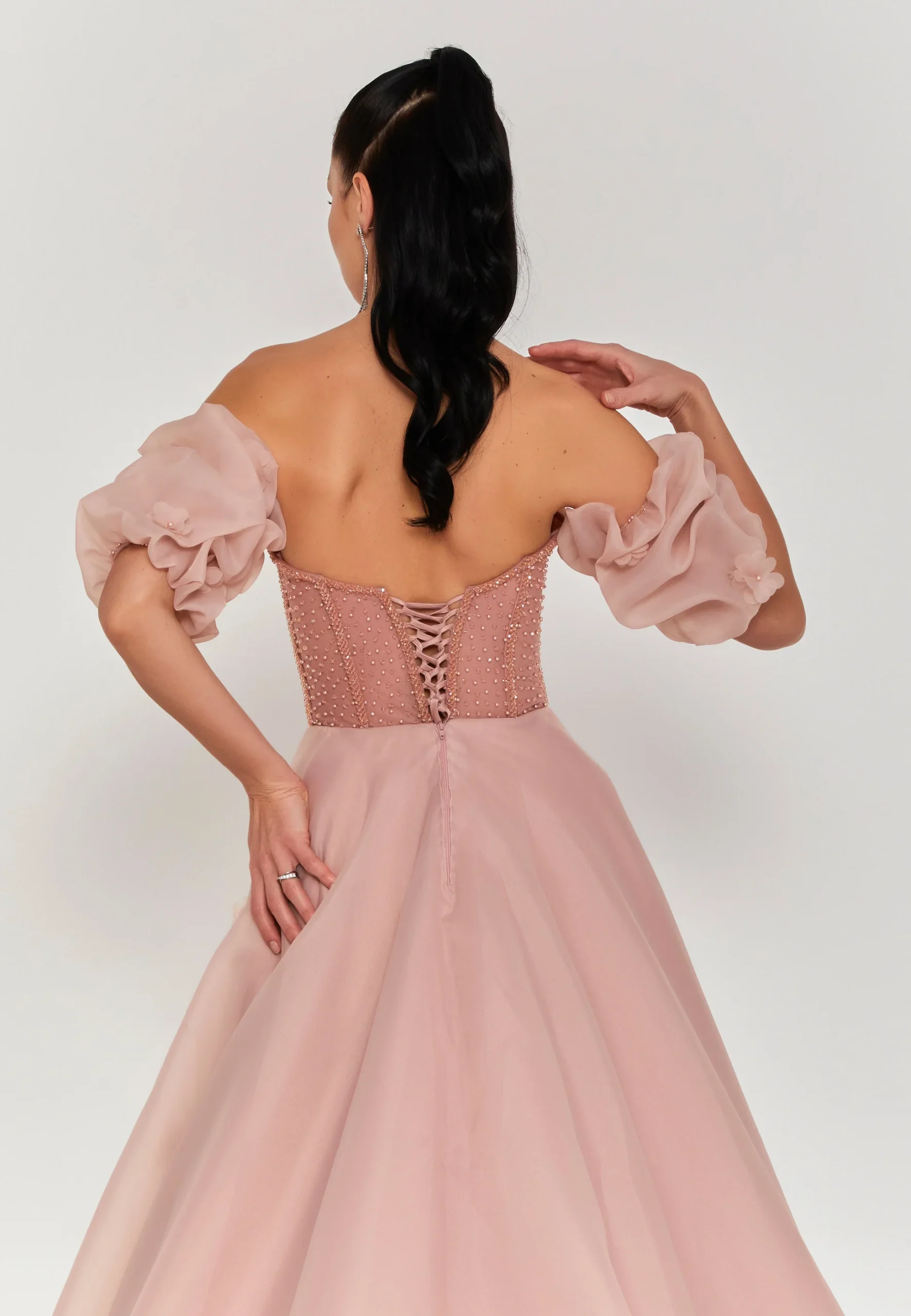 Freya Off Shoulder Maxi Polyester Regular Engagement Dress lfr268 - Image 4