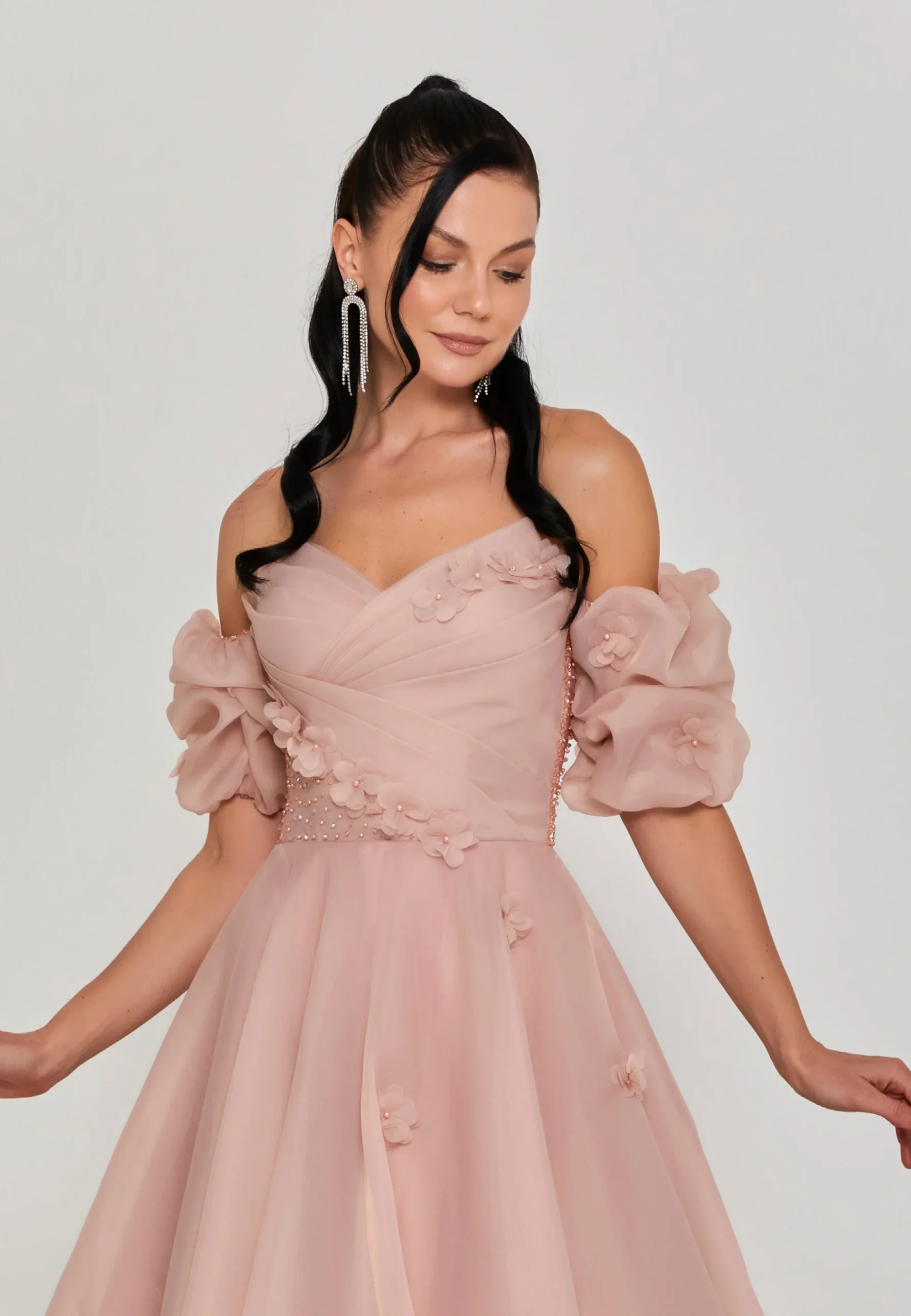 Freya Off Shoulder Maxi Polyester Regular Engagement Dress lfr268 - Image 3