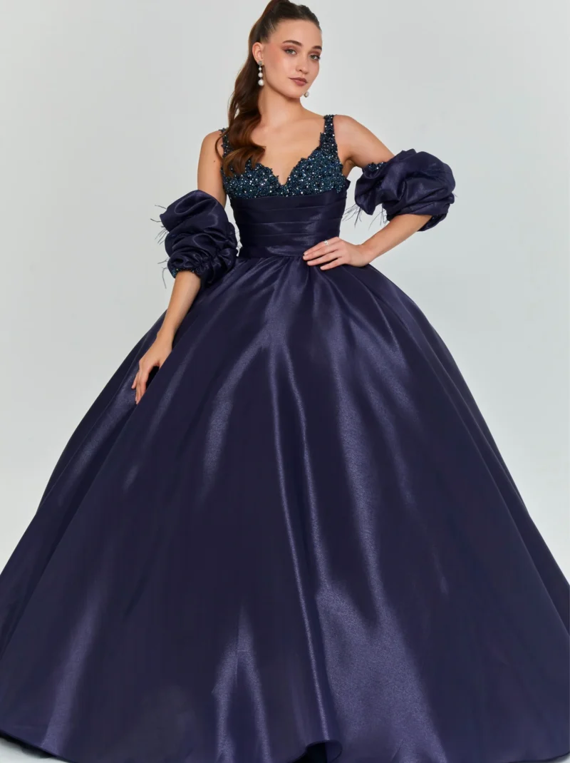 Aria Sleeveless Maxi Polyester Regular Engagement Dress dns3436-1