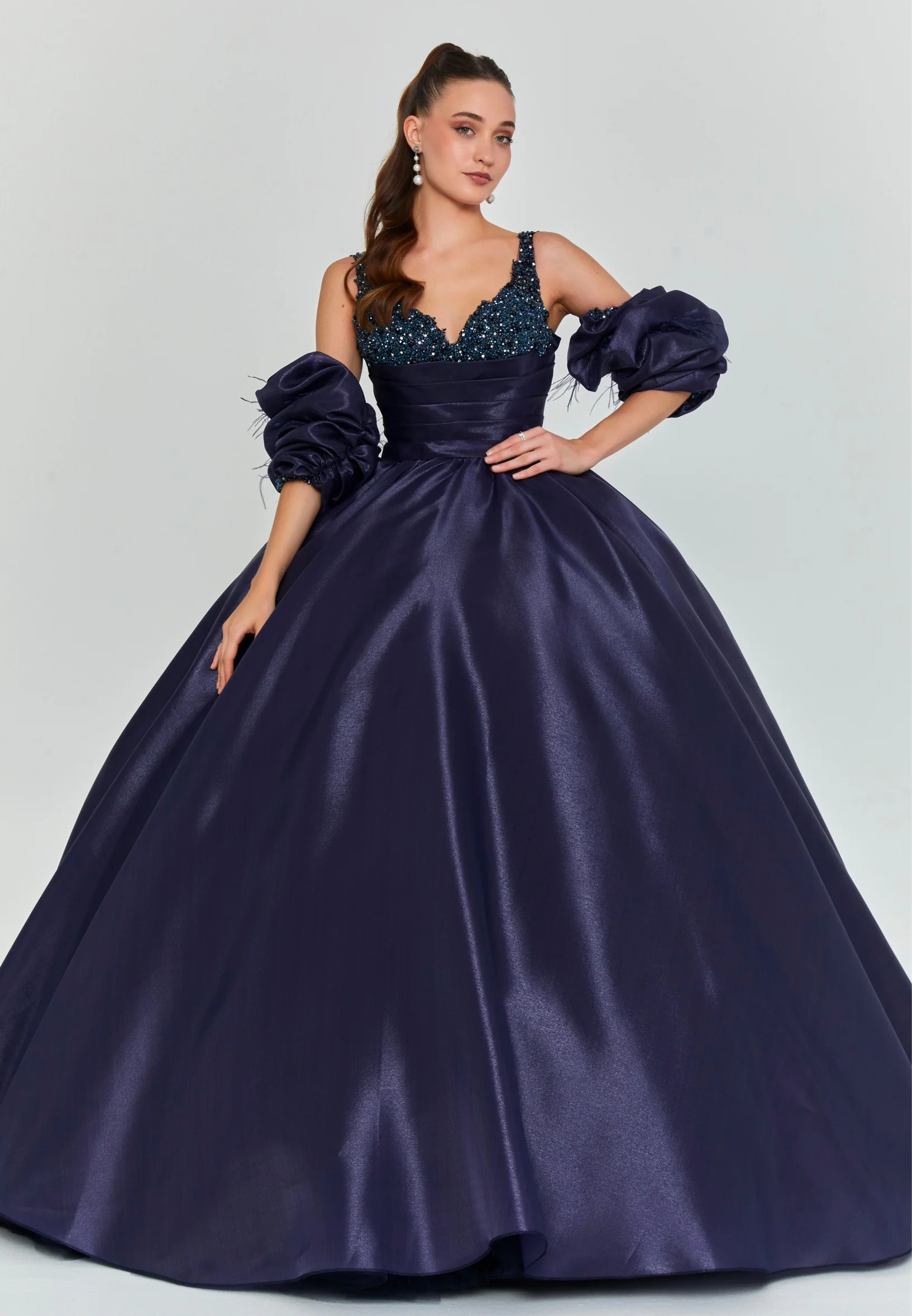 Aria Sleeveless Maxi Polyester Regular Engagement Dress dns3436-1