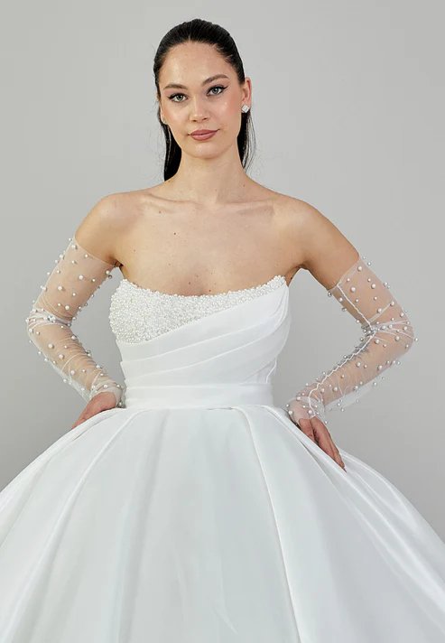 Strapless Maxi Polyester Regular Wedding Dress abb24010