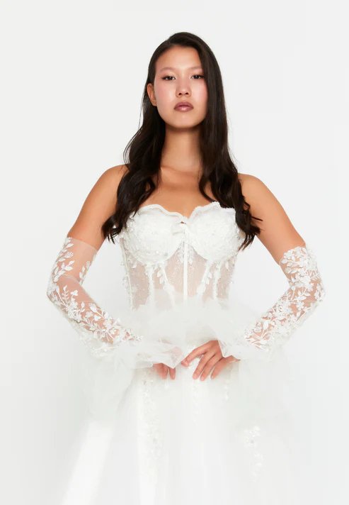 Off Shoulder Maxi Tulle A - Line Regular Prom Dress mori208 - Image 4