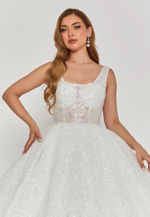 Sleeveless Maxi Tulle Regular Wedding Dress rhl2123