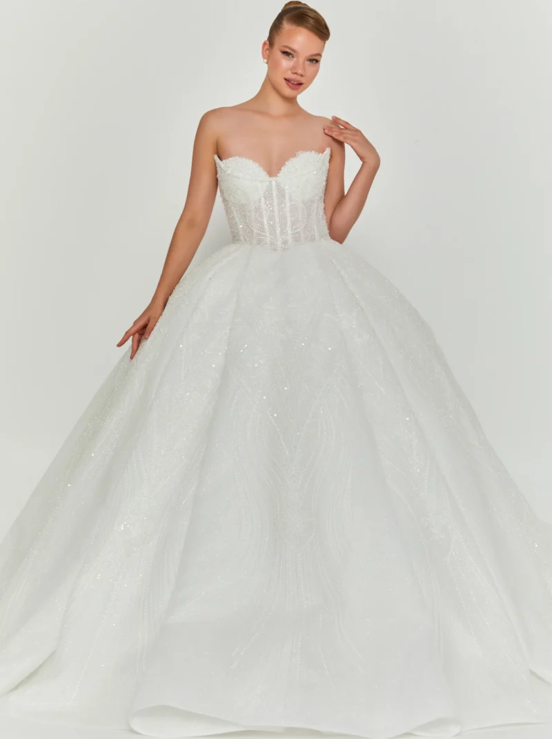 Strapless Maxi Tulle Regular Wedding Dress bsd125-20