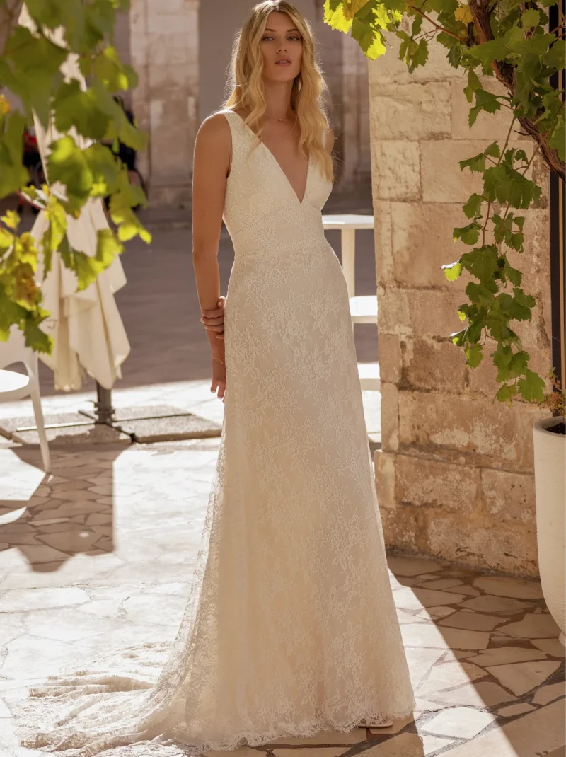 Cascading Tulle & 3D Floral Lace Gown