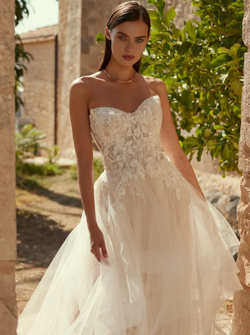 Tiered Lace Bridal Ballgown